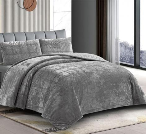 Покрывало велюровое Valtery PMST-32, 240х260 (наволочки 50х70-2шт.)