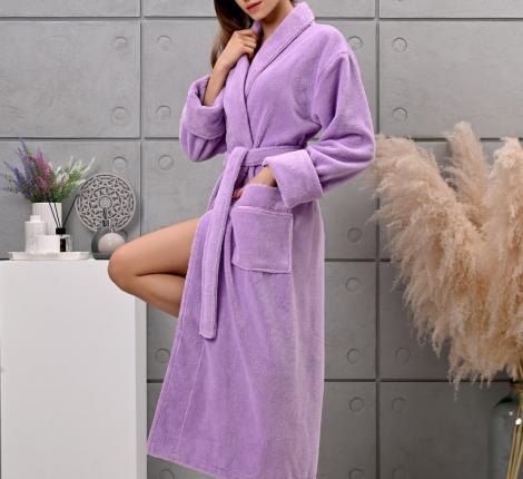Халат женский трига шалька "AMBIELLA A-1295" лиловый, 3XL