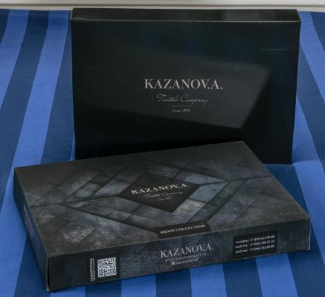 Постельное бельё "Kazanov.A." Чарли (индиго деним) Сатин, Евро