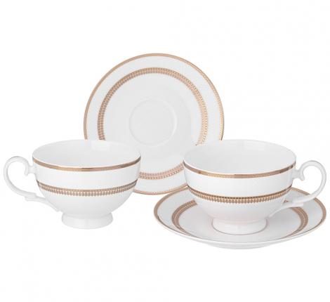 Чайный набор "ПРАЗДНИЧНЫЙ"  на 2 персоны, 4 предмета (300 мл)