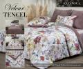 Постельное бельё с одеялом "Kazanov.A." Ирис (пыльная роза жемчуг) Велюр/Egypt Cotton/Тенсел, Семейный