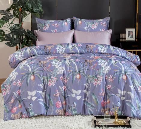Постельное белье с одеялом "Kazanov.A." Ирбис (лаванда пепел) Тенсел, 1,5 спальный