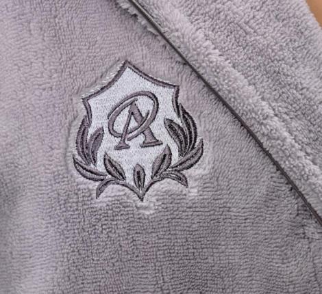 Халат женский трига с капюшоном "AMBIELLA A-1215" серый, 2XL