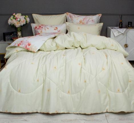 Постельное бельё с одеялом "Kazanov.A" Стелла (айвори) Сатин, Евро
