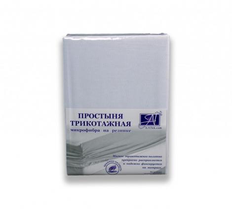 Простыня трикотажная на резинке "АльВиТек" Микрофибра 160х200х25, Белый