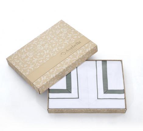 Постельное белье "Asabella" 2334-6 Сатин ДеЛюкс, Евро