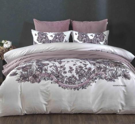 Постельное белье "Kazanov.A." Вероника (орхидея жемчуг) Велюр/Egypt Cotton, Евро