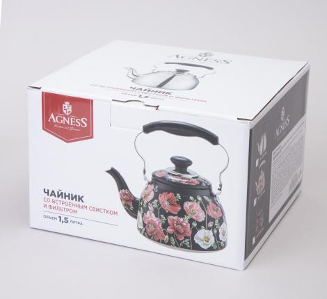 Чайник  "БЕЛЫЕ МАКИ", 1,5 л