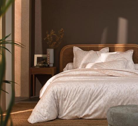 Постельное бельё "Blanc des Vosges" OSIER POUDRE Сатин ДеЛюкс, Евро