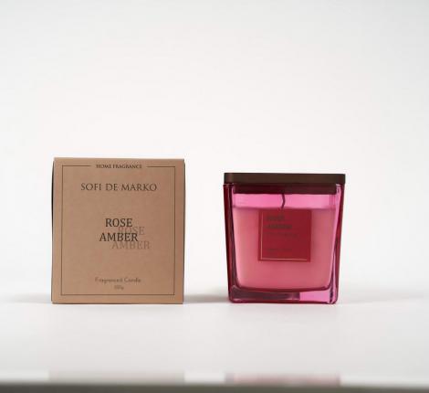 Свеча ароматическая  Rose Amber, 220 грамм