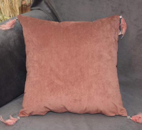 Наволочка декоративная "Sofi de Marko" Жасмин (пепел роза) Велюр, 45х45 