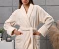 Халат женский трига шалька "AMBIELLA A-1295" кремовый, 3XL