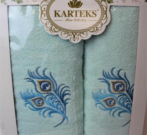 Набор махровых полотенец "KARTREKS" 2шт (50х90, 70х140) ROMANTIK 57.018