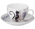 Чайный набор "ЛАВАНДОВЫЕ КОТЫ" на 6 персон, 12 предметов (275 мл)