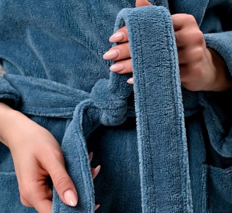 Халат женский трига шалька "AMBIELLA A-1295" бирюзовый, S/M