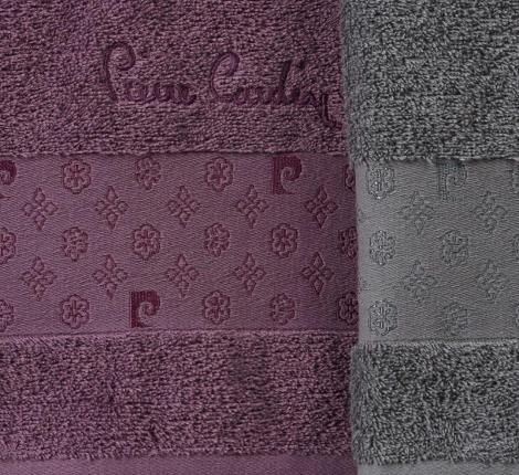 Набор "PIERRE CARDIN HOME" (2 халата, полотенца 50х90-2 шт., 70х140-2 шт.), сирень-серый