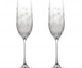 Набор бокалов для шампанского 2 штуки &quot;СНЕЖИНКИ&quot; 190 мл