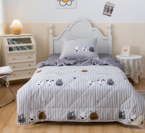 Постельное белье с одеялом детское "Sofi de Marko" Собачки (белый) Сатин, 1,5 спальный