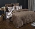 Постельное белье с одеялом "Kazanov.A." Медисон (капучино бежевый) Велюр/Egypt Cotton, Евро