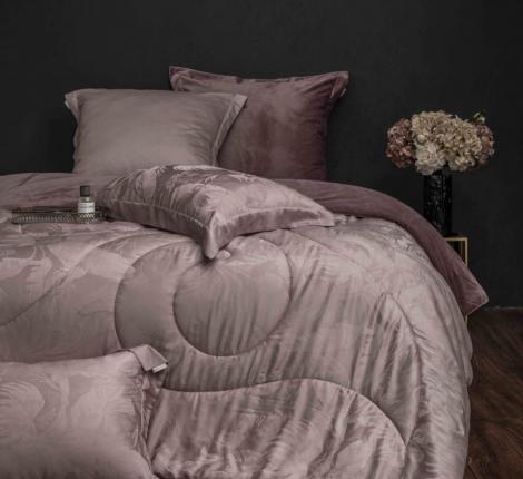 Постельное белье с одеялом "Kazanov.A." Lindor J'Adore (пыльная роза) Велюр/Тенсел, Евро