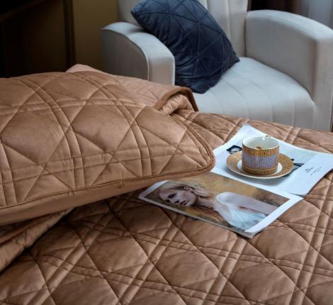 Покрывало велюровое "Kazanov.A." Dori (кремовый капучино), 240х260