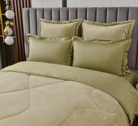 Постельное белье с одеялом "Sofi de Marko" Энрике (олива-м) Велюр, Евро