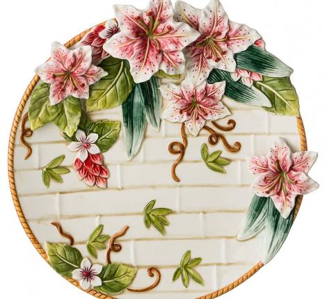 Тарелка декоративная "ЛИЛИИ", диаметр 27 см