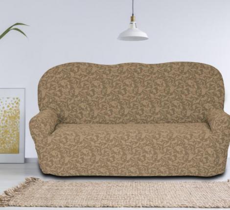 Чехол на 3-х местный диван "KARTEKS" KAR 013-03, бежевый