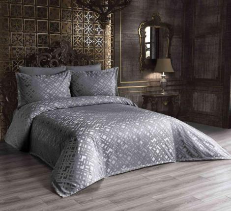 Покрывало EFOR Pique "SEZEN" 240х260, серый