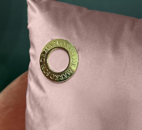 Полушка декоративная "Sofi de Marko" Адора (чайная роза) Велюр, 55х55