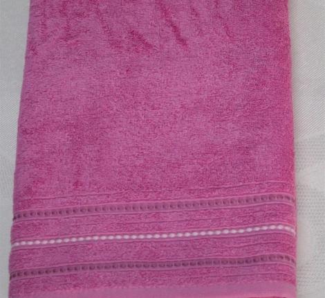 Полотенце махровое "DO&CO" Бамбук 50*90 (1/1 ) HANNA, тёмно-розовый