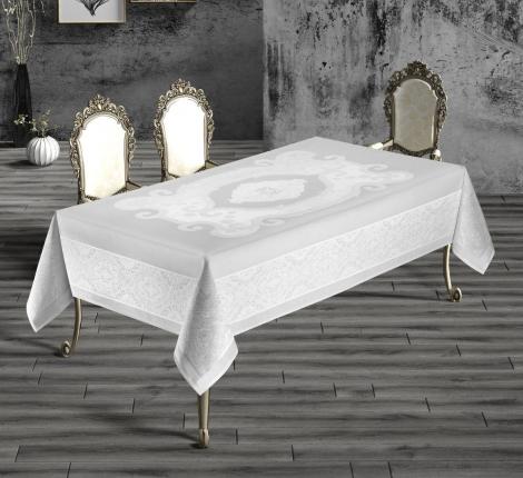 Скатерть "DO&CO" броде жаккард 160х220 ADEN, белый
