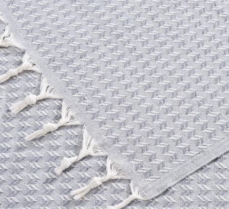 Покрывало вафельное с бахромой "METEOR" DEVONE (серый), 200х230