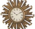 Часы настенные кварцевые "SWISS HOME" 220-104, диаметр 50 см (бронза)