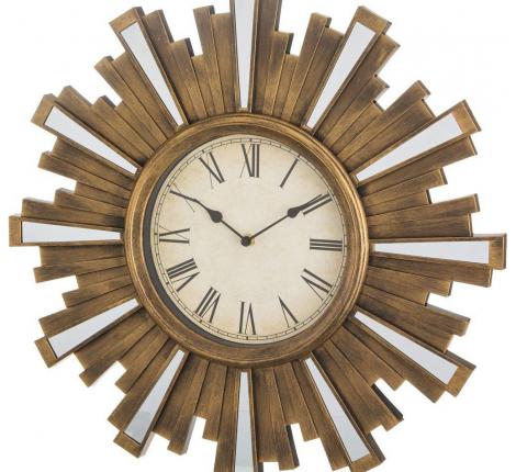 Часы настенные кварцевые "SWISS HOME" 220-104, диаметр 50 см (бронза)