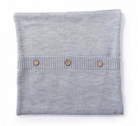 Наволочка вязаная "КОСЫ" 40x40, сумерки