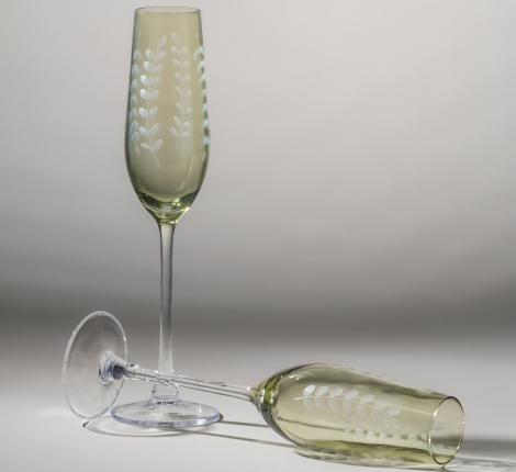 Набор бокалов для шампанского 2 штуки "FLORA", 180 мл