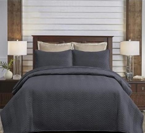 Покрывало из бархата "KARTEKS" 02, 200х220 (антрацит)