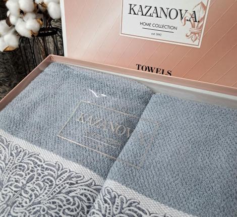 Комплект махровых полотенец "Kazanov.A." Dolce (деним), 50х90+70х140