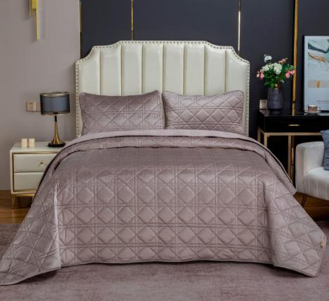 Покрывало велюровое "Kazanov.A." Dori (серый беж), 240х260