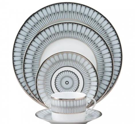 Тарелка для супа "ARCADES GRIS PLATINE" диаметр 22см, лиможский фарфор