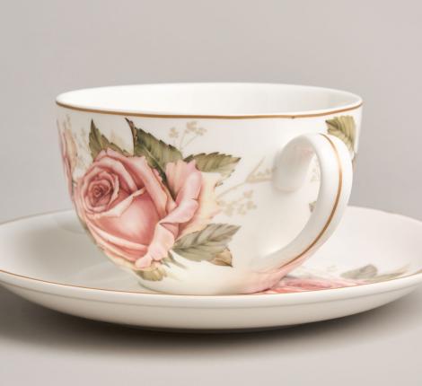 Чайный набор "КОРЕЙСКАЯ РОЗА" на 6 персон, 12 предметов (300 мл)