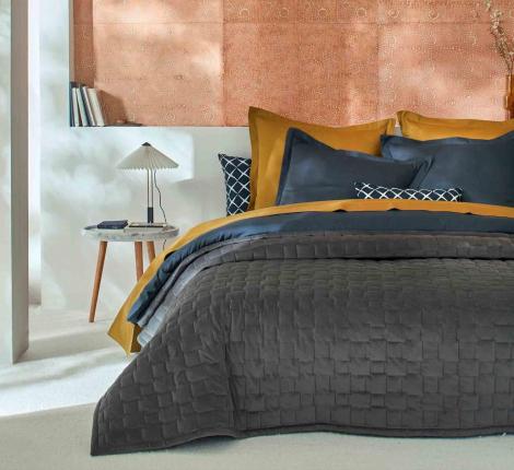 Покрывало бархатное "Blanc des Vosges" SPIRIT ARDOISE (серый), 240х260