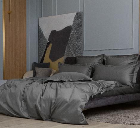 Постельное белье "GRAPHITE ALLURE GRASS" 391605070 Мако-Сатин, Евро