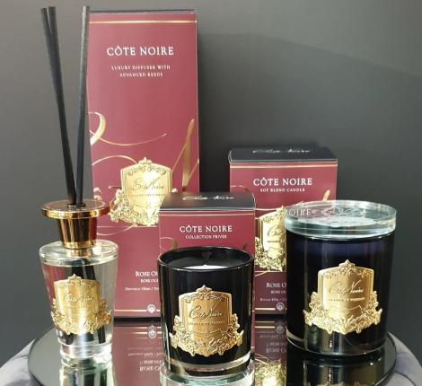 Диффузор "COTE NOIRE" ROSE OUD золотой декор, 150 мл