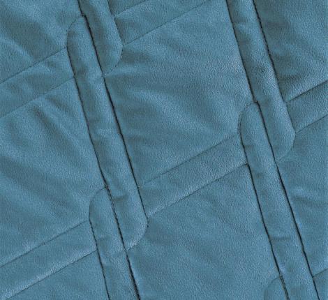 Покрывало 180х210см на диван с подлокотниками Косичка, голубое