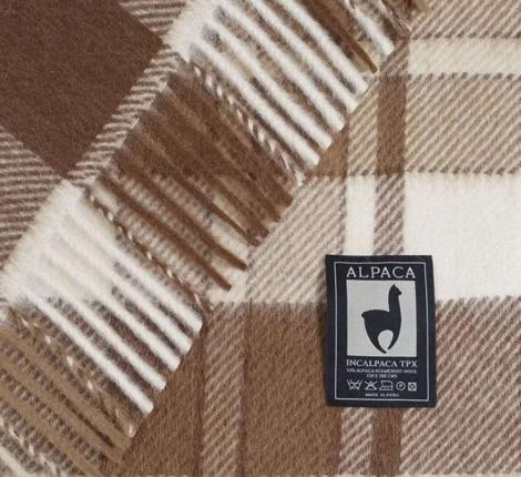 Плед INCALPACA (55% шерсть альпака, 45% шерсть мериноса) PP-11, 150x200