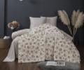 Постельное бельё с одеялом "Kazanov.A." Solid Linen Satin Фиделия (натуральный бежевый) Сатин, Евро