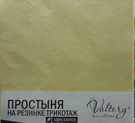 Простынь на резинке трикотажная (PT нежно-желтая), 180х200