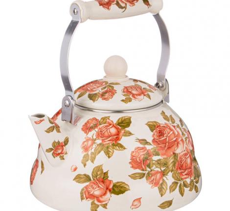 Чайник эмалированный "КОРЕЙСКАЯ РОЗА", 3,0 л